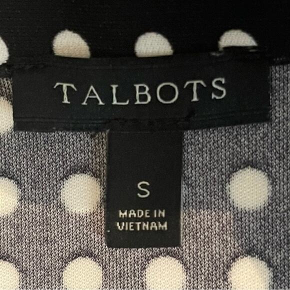Talbots Black & White Polka Dot Career OfficeCore Shirt Dress NWOT Size S - Picture 9 of 13